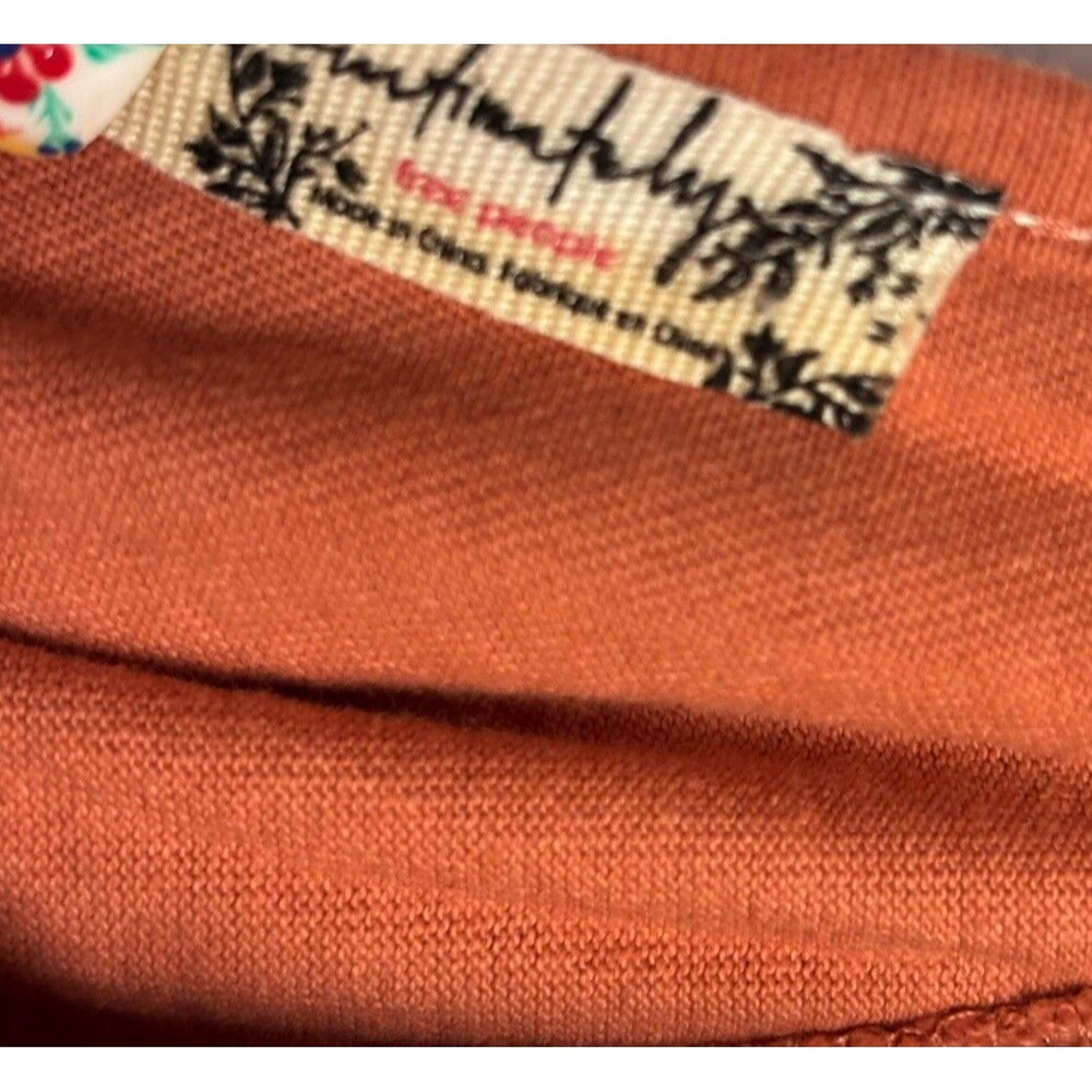 Free People Intimately Lotta Love Jumpsuit Sz M Coral Relaxed Boho 100% Cotton - Picture 4 of 6
